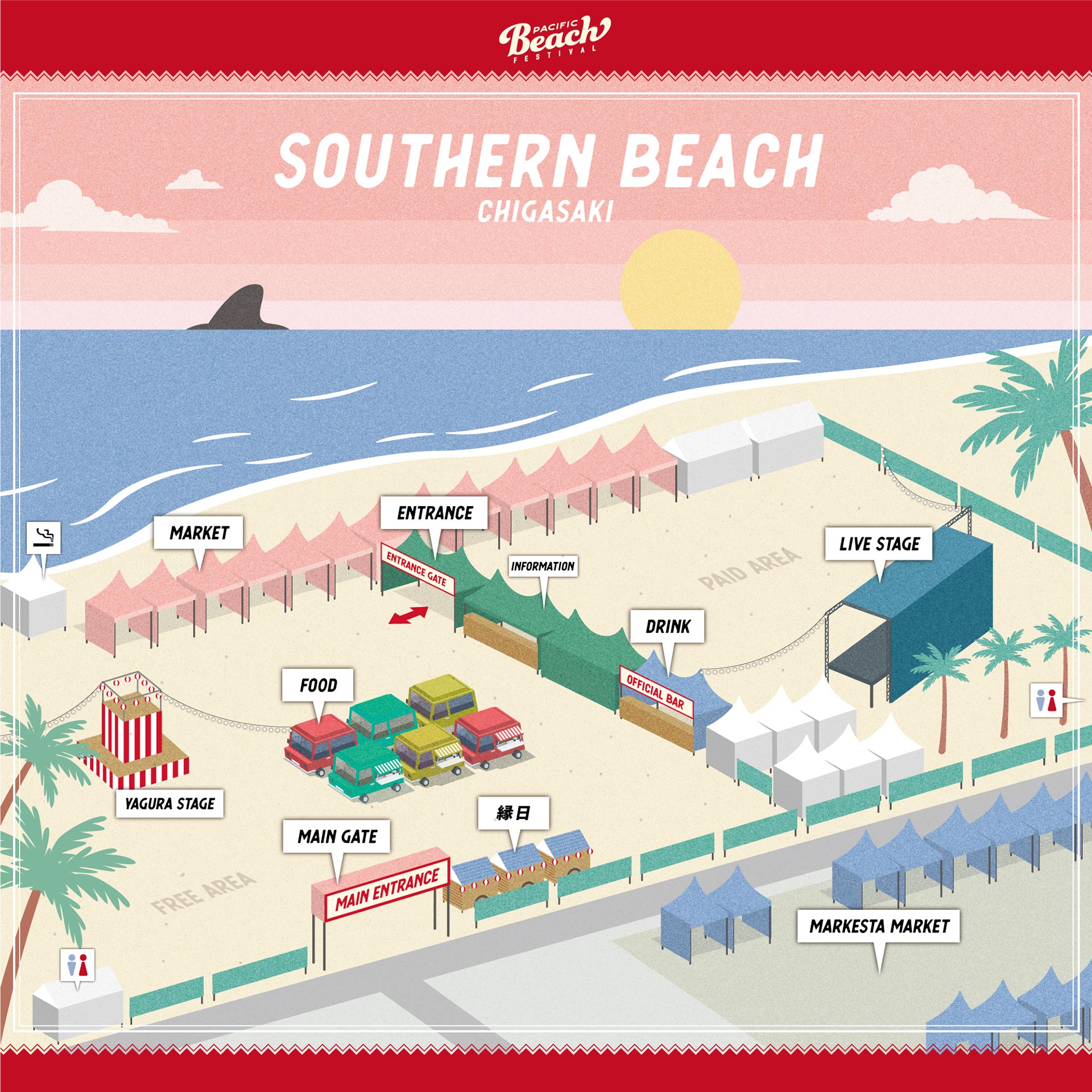 パシフィックビーチフェスティバル'22 エリアマップ